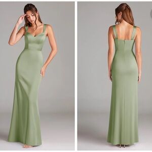 Azazie Sage Green Maxi Dress
